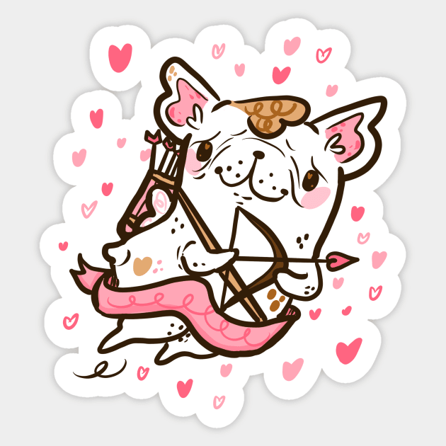 Cupidog Sticker by Fluffymafi